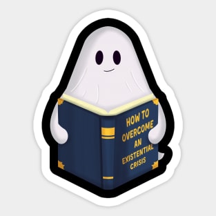 Existential Crisis Book Ghost Sticker